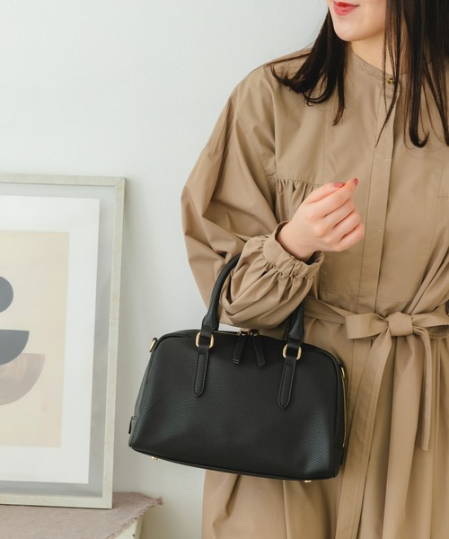 URBAN RESEARCH（アーバンリサーチ）の「横長ボストンバッグ（ボストンバッグ・レディース・ホワイト/ブラック・ONE）」の18枚目の写真