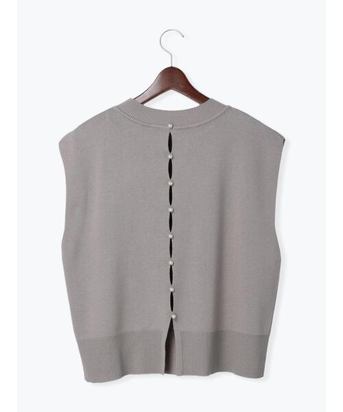 Te chichi（テチチ）の「バックパールニットベスト（ベスト・レディース・ブラック/グレー/オフホワイト・ﾌﾘ-）」の20枚目の写真