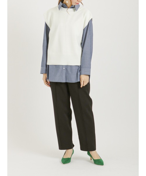 Te chichi（テチチ）の「バックパールニットベスト（ベスト・レディース・ブラック/グレー/オフホワイト・ﾌﾘ-）」の6枚目の写真