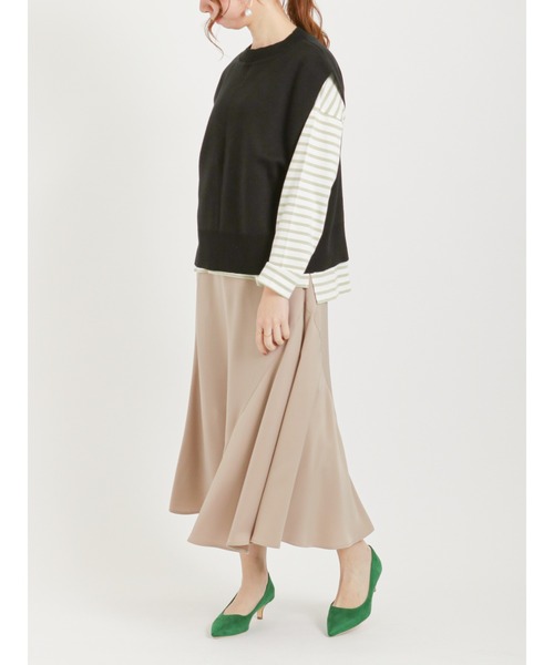 Te chichi（テチチ）の「バックパールニットベスト（ベスト・レディース・ブラック/グレー/オフホワイト・ﾌﾘ-）」の7枚目の写真