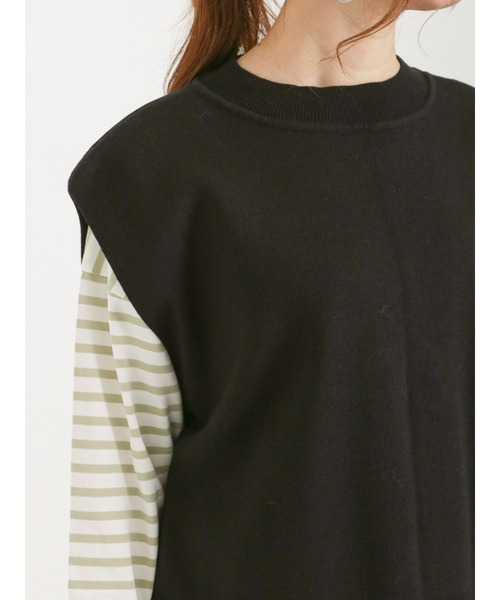 Te chichi（テチチ）の「バックパールニットベスト（ベスト・レディース・ブラック/グレー/オフホワイト・ﾌﾘ-）」の13枚目の写真