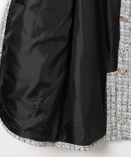 Heather(ヘザー)の「ツイードジャケット 188124(ノーカラージャケット・レディース・グレー/オフホワイト・FREE)」の10枚目の写真