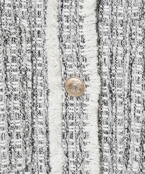 Heather(ヘザー)の「ツイードジャケット 188124(ノーカラージャケット・レディース・グレー/オフホワイト・FREE)」の11枚目の写真