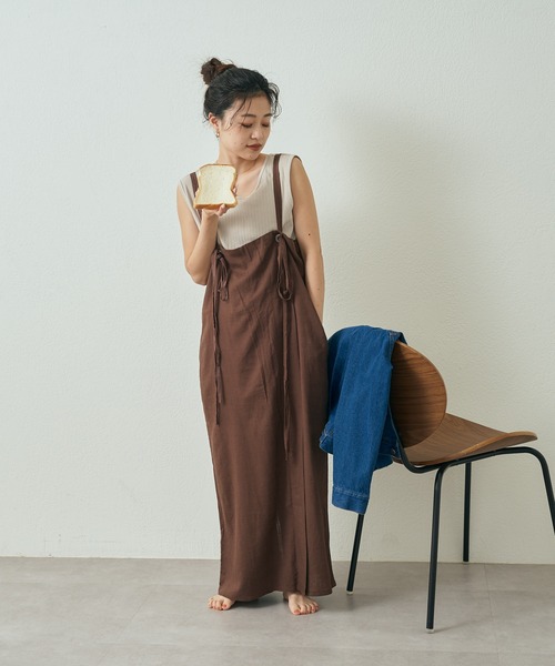 Franklin Climbing(フランクリンクライミング)の「【Retreat】【2WAY】サロペット(サロペット/オーバーオール・レディース・アイボリー/ブラウン/ブラック・ONE SIZE)」の5枚目の写真