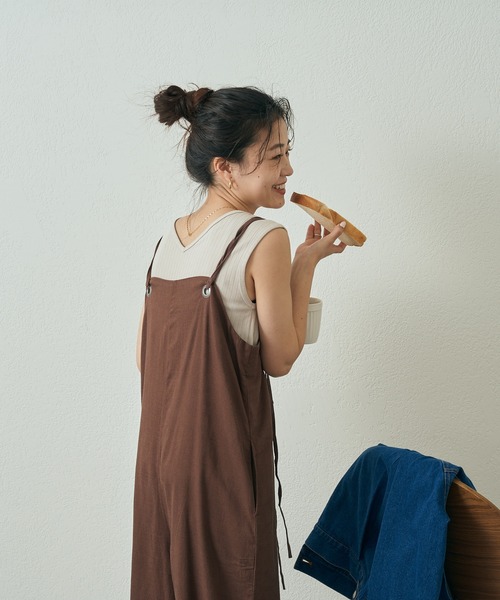 Franklin Climbing(フランクリンクライミング)の「【Retreat】【2WAY】サロペット(サロペット/オーバーオール・レディース・アイボリー/ブラウン/ブラック・ONE SIZE)」の20枚目の写真