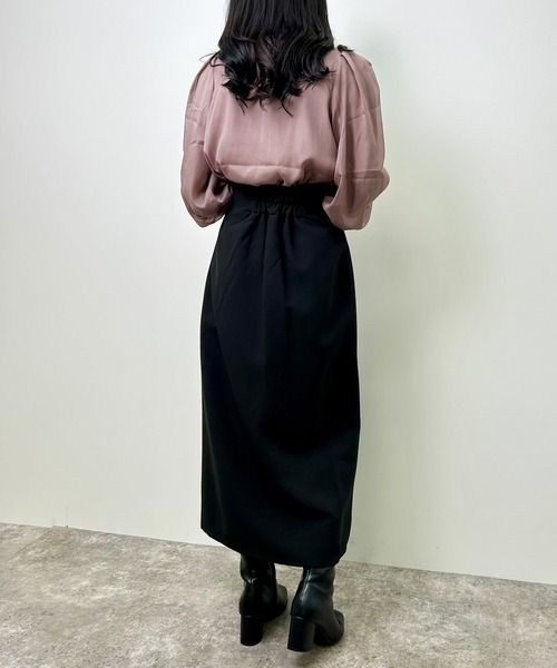 INGNI（イング）の「ラメシアーハイネックボウタイブラウス（シャツ/ブラウス・レディース・グレー系その他/サックスブルー/オフホワイト・M）」の16枚目の写真