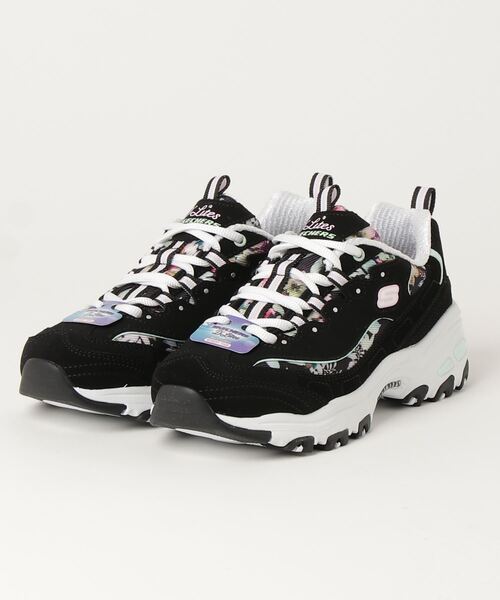 SKECHERSスケッチャーズ【美品】 D'LITES ブラック　黒白　23.5 Amazon.com | Skechers Women's D'lites - Me Time, Black/White