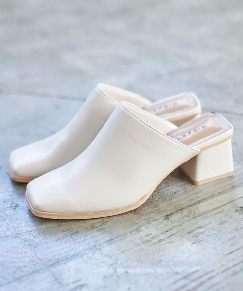 LEPSIM(レプシィム)の「スクエアヒールミュール 181282(サンダル・レディース・ブラウン/ブラック/アイボリー・MEDIUM/LARGE)」の1枚目の写真