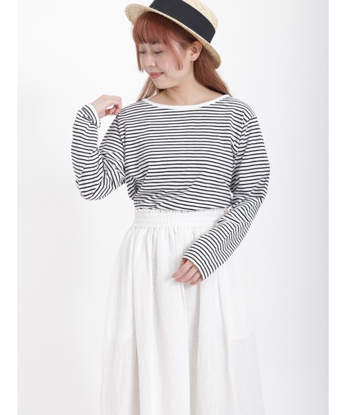 Samansa Mos2（サマンサ モスモス）の「スラブ天竺柄アソート長袖