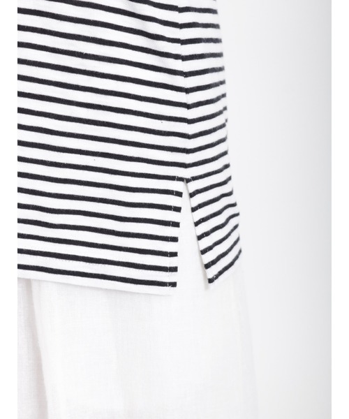 Samansa Mos2（サマンサ モスモス）の「スラブ天竺柄アソート長袖カットソー（Tシャツ/カットソー・レディース・モカ/チャコール/オフホワイト/ブラック・ﾌﾘ-）」の14枚目の写真