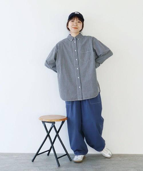 PAR ICI(パーリッシィ)の「40ダンプグランジウォッシュ ワークパンツ(セットアップ対応)(その他パンツ・レディース・チャコールグレー/ネイビー/ベージュ・FREE)」の7枚目の写真