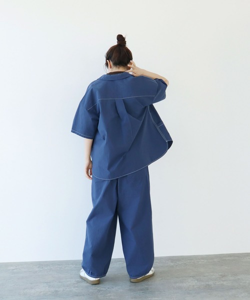 PAR ICI(パーリッシィ)の「40ダンプグランジウォッシュ ワークパンツ(セットアップ対応)(その他パンツ・レディース・チャコールグレー/ネイビー/ベージュ・FREE)」の6枚目の写真