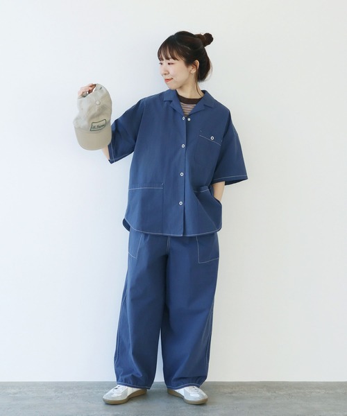 PAR ICI(パーリッシィ)の「40ダンプグランジウォッシュ ワークパンツ(セットアップ対応)(その他パンツ・レディース・チャコールグレー/ネイビー/ベージュ・FREE)」の5枚目の写真