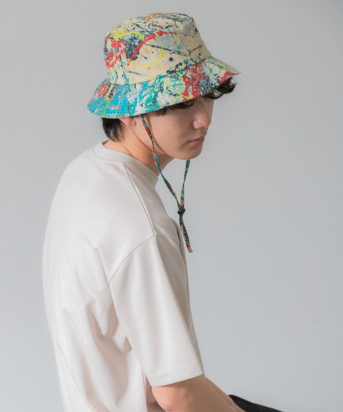 SENSE OF PLACE by URBAN RESEARCH(センスオブプレイスバイアーバンリサーチ)の「『ユニセックス』『別注』ジャクソンポロックバケットハット(ハット・メンズ・ブラック系その他/ベージュ系その他・ONE)」の3枚目の写真
