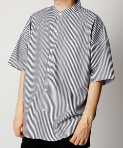 セール】リネンブレンドハーフスリーブヘムギャザーシャツ（シャツ