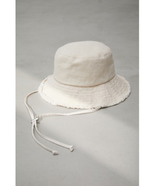 AZUL by moussy(アズールバイマウジー)の「SAFARI HAT/サファリハット(ハット・レディース・オフホワイト/ブラック・FREE)」の3枚目の写真