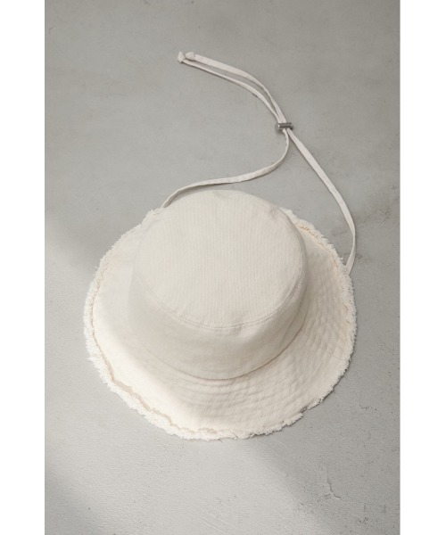 AZUL by moussy(アズールバイマウジー)の「SAFARI HAT/サファリハット(ハット・レディース・オフホワイト/ブラック・FREE)」の5枚目の写真