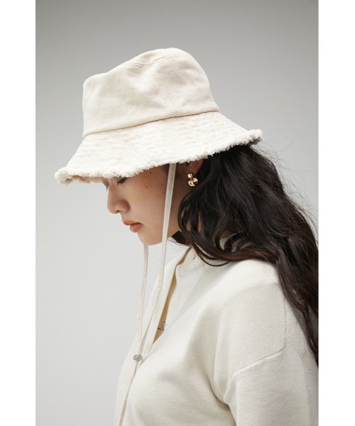 AZUL by moussy(アズールバイマウジー)の「SAFARI HAT/サファリハット(ハット・レディース・オフホワイト/ブラック・FREE)」の10枚目の写真
