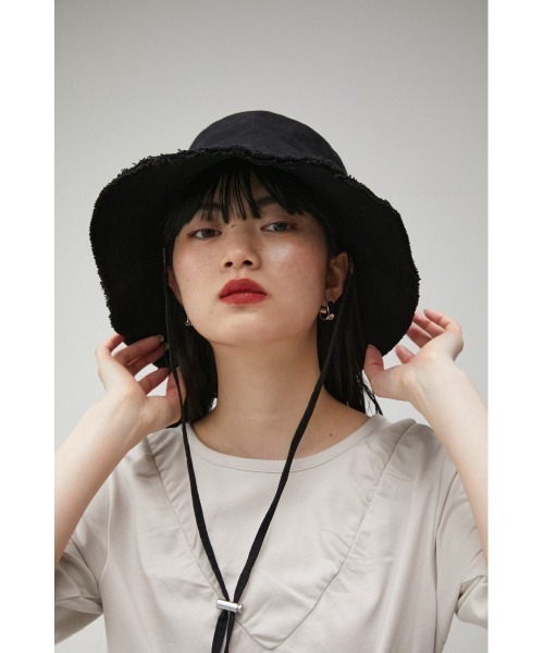 AZUL by moussy(アズールバイマウジー)の「SAFARI HAT/サファリハット(ハット・レディース・オフホワイト/ブラック・FREE)」の19枚目の写真