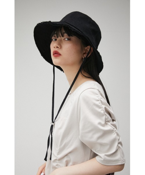 AZUL by moussy(アズールバイマウジー)の「SAFARI HAT/サファリハット(ハット・レディース・オフホワイト/ブラック・FREE)」の20枚目の写真