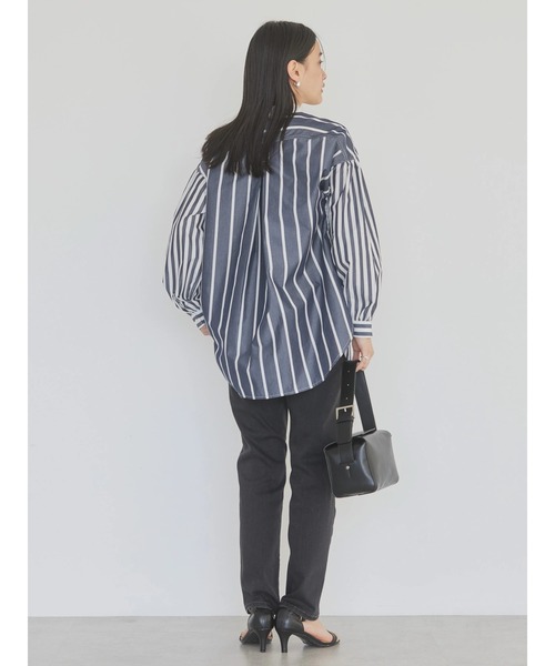 AMERICAN HOLIC（アメリカンホリック）の「イージーケアバンドカラーシャツチュニック（チュニック・レディース・ブルー系その他4/ブルー系その他7/ピンク系その他・M/L）」の8枚目の写真