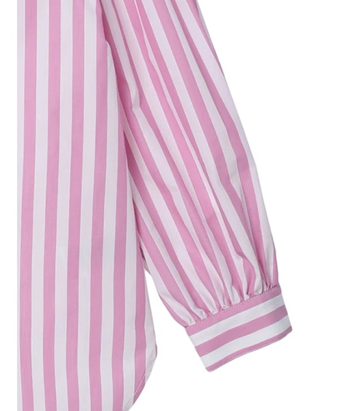 AMERICAN HOLIC（アメリカンホリック）の「イージーケアバンドカラーシャツチュニック（チュニック・レディース・ブルー系その他4/ブルー系その他7/ピンク系その他・M/L）」の14枚目の写真