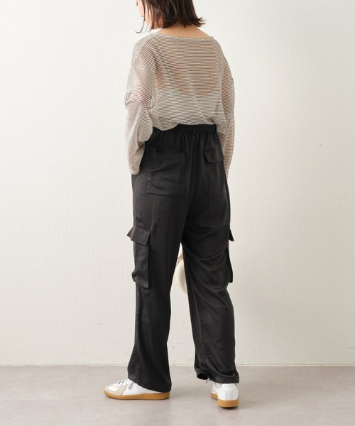 CIAOPANIC TYPY(チャオパニックティピー)の「【ベルト付き】サテンカーゴパンツ(カーゴパンツ・レディース・ブラック/サックスブルー/オレンジ/グレー系その他・SMALL/MEDIUM)」の14枚目の写真