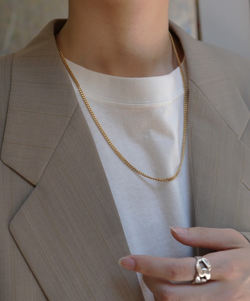 Confirm（コンファーム）の「25SS シルバー / ゴールド / ガンメタ ベーシックチェーンネックレス (喜平 / ボックス / ねじれ / 小豆)【Confirm】（ネックレス・メンズ・B/U/J/E/K/D/Q/M/F/L/P/H/S/N/A/G・57cm）」の4枚目の写真