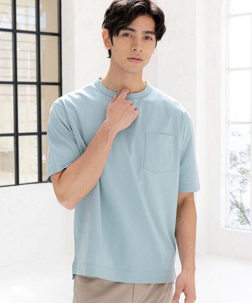 GLOBAL WORK（グローバルワーク）の「抗菌クリーンT/半袖/163733（Tシャツ/カットソー・メンズ・ホワイト/ライトグレー/ネイビー/ミント/その他1/ライトパープル/ダークグレー・SMALL/MEDIUM/LARGE/X-LARGE/XX-LARGE）」の4枚目の写真