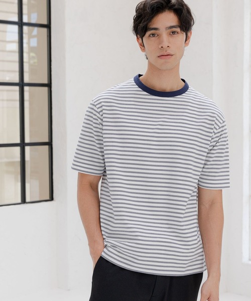 GLOBAL WORK（グローバルワーク）の「抗菌クリーンT/半袖/163733（Tシャツ/カットソー・メンズ・ホワイト/ライトグレー/ネイビー/ミント/その他1/ライトパープル/ダークグレー・SMALL/MEDIUM/LARGE/X-LARGE/XX-LARGE）」の8枚目の写真