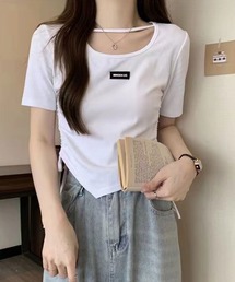 SPIGA | ｻｲﾄﾞｼｬｰﾘﾝｸﾞﾛｺﾞﾀｸﾞTｼｬﾂ(Tシャツ/カットソー)