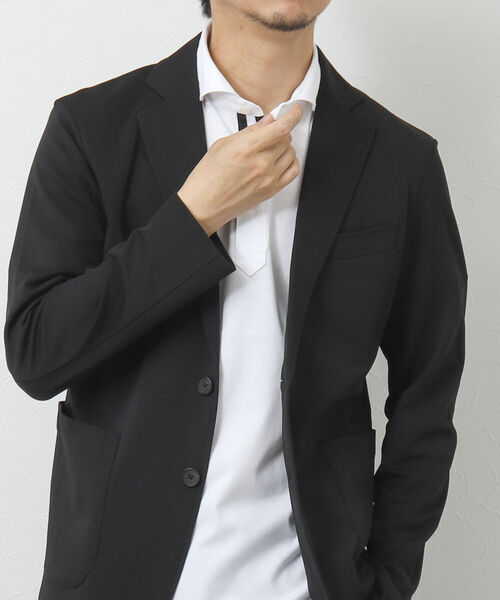 NOLLEY'S goodman（ノーリーズグッドマン）の「《ビジカジ対応》スーピマコットン ニットテープポロシャツ（ポロシャツ・メンズ・ホワイト/チャコールグレー/ネイビー/ライトパープル/グレイッシュベージュ・S/M/L/XL）」の14枚目の写真