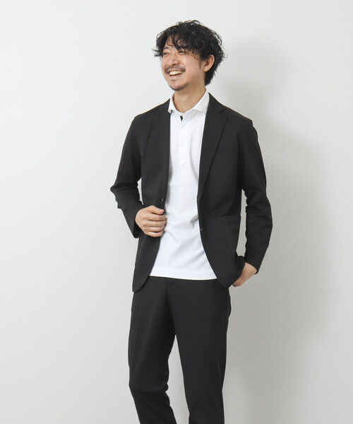 NOLLEY'S goodman（ノーリーズグッドマン）の「《ビジカジ対応》スーピマコットン ニットテープポロシャツ（ポロシャツ・メンズ・ホワイト/チャコールグレー/ネイビー/ライトパープル/グレイッシュベージュ・S/M/L/XL）」の22枚目の写真