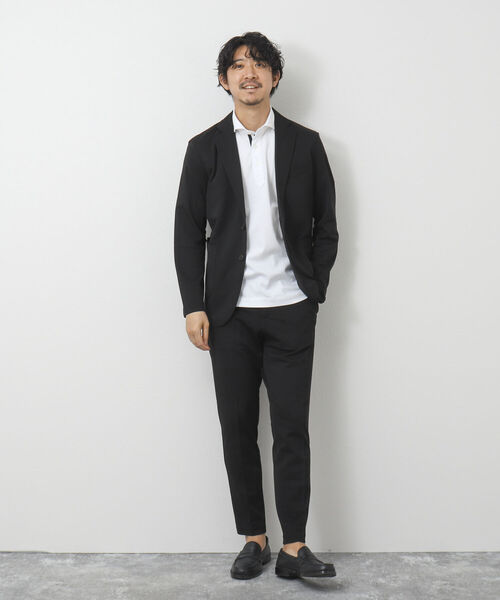 NOLLEY'S goodman（ノーリーズグッドマン）の「《ビジカジ対応》スーピマコットン ニットテープポロシャツ（ポロシャツ・メンズ・ホワイト/チャコールグレー/ネイビー/ライトパープル/グレイッシュベージュ・S/M/L/XL）」の7枚目の写真