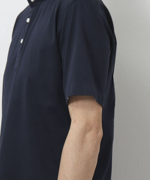 NOLLEY'S goodman（ノーリーズグッドマン）の「《ビジカジ対応》スーピマコットン ニットテープポロシャツ（ポロシャツ・メンズ・ホワイト/チャコールグレー/ネイビー/ライトパープル/グレイッシュベージュ・S/M/L/XL）」の20枚目の写真