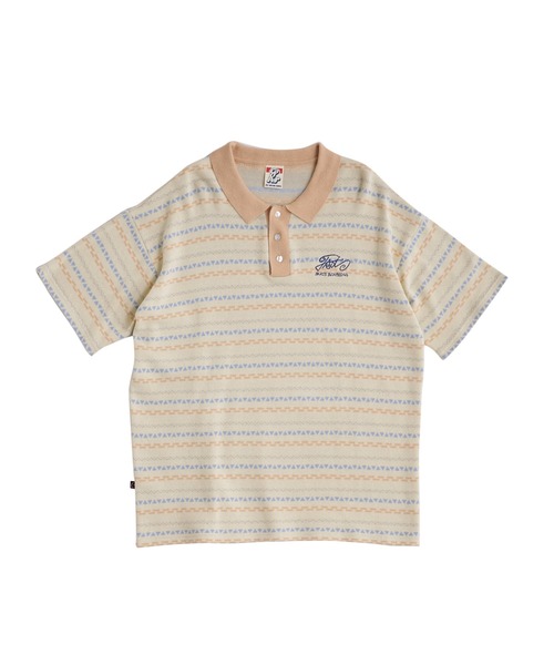 WHO'S WHO gallery（フーズフーギャラリー）の「COOPER FACTジャガード柄ニットポロ（ポロシャツ・レディース・ブラック/ベージュ/ネイビー・FREE）」の8枚目の写真