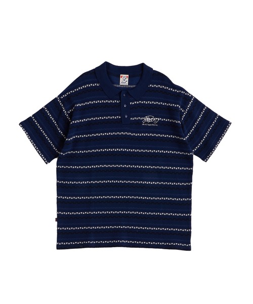 WHO'S WHO gallery（フーズフーギャラリー）の「COOPER FACTジャガード柄ニットポロ（ポロシャツ・レディース・ブラック/ベージュ/ネイビー・FREE）」の13枚目の写真