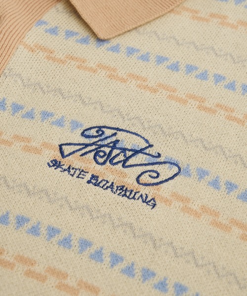 WHO'S WHO gallery（フーズフーギャラリー）の「COOPER FACTジャガード柄ニットポロ（ポロシャツ・レディース・ブラック/ベージュ/ネイビー・FREE）」の10枚目の写真