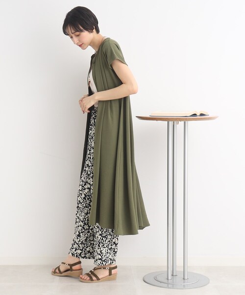 SHOO・LA・RUE（シューラルー）の「◆【接触冷感/イージーケア】前開きロングシャツ（シャツ/ブラウス・レディース・マスタード/カーキ/ブラック/ホワイト系/ライトベージュ/ブルー・00）」の19枚目の写真