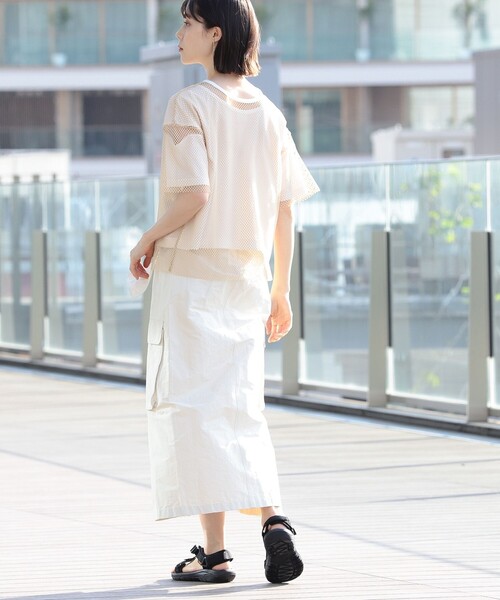 Ray BEAMS（レイビームス）の「Ray BEAMS / メッシュ リバーシブル Tシャツ（Tシャツ/カットソー・レディース・ブラック/レッド/ベージュ・ONE SIZE）」の12枚目の写真