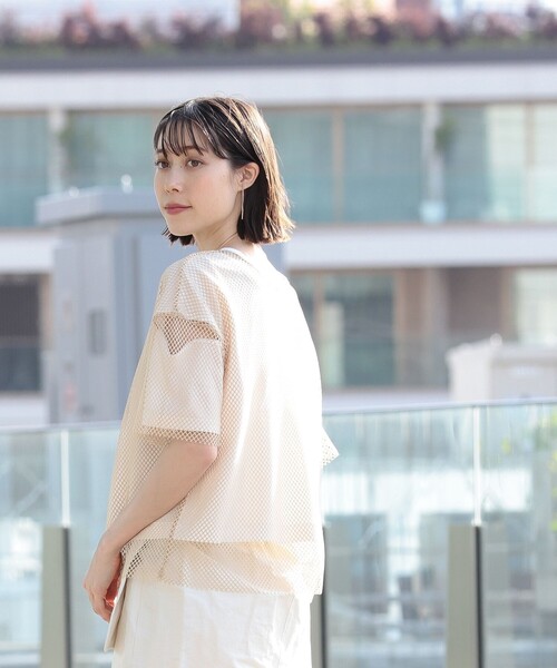 Ray BEAMS（レイビームス）の「Ray BEAMS / メッシュ リバーシブル Tシャツ（Tシャツ/カットソー・レディース・ブラック/レッド/ベージュ・ONE SIZE）」の13枚目の写真