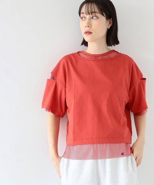 Ray BEAMS（レイビームス）の「Ray BEAMS / メッシュ リバーシブル Tシャツ（Tシャツ/カットソー・レディース・ブラック/レッド/ベージュ・ONE SIZE）」の20枚目の写真