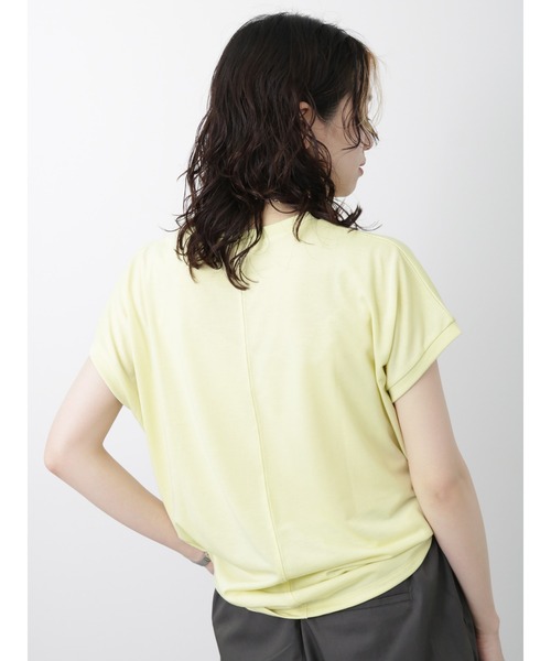 Samansa Mos2 blue（サマンサモスモスブルー）の「【アンチピリング】フレンチスリーブTシャツ（Tシャツ/カットソー・レディース・ブラック/ベージュ/ブルー/イエロー/オフホワイト・F）」の15枚目の写真