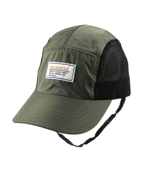 BRANSHES（ブランシェス）の「【日よけ付き】撥水キャップ（キャップ・キッズ・ブルー/マスタード/カーキオリーブ・S/M/L）」の2枚目の写真
