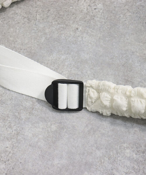 fredy emue（フレディエミュ）の「ポコポコジョーゼットメッセンジャーバッグ（ショルダーバッグ・レディース・ブラック/アイボリー・FREE）」の6枚目の写真