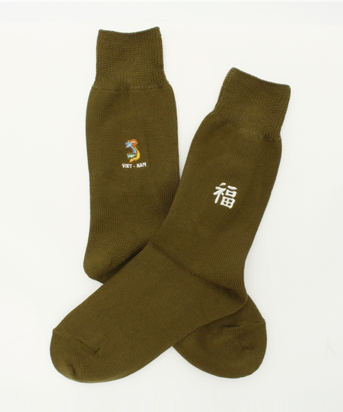 BEAMS BOY（ビームスボーイ）の「ROSTER SOCKS×BEAMS BOY / 福 SOX（ソックス/靴下・レディース・ナチュラル/オリーブ・ONE SIZE）」の2枚目の写真