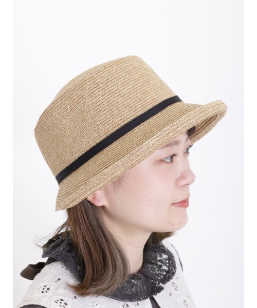 Samansa Mos2（サマンサ モスモス）の「【抗菌防臭】ブレードバイザーハット（ハット・レディース・ベージュ/モカ・F）」の2枚目の写真