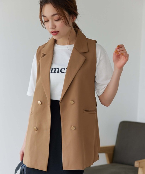 美品♡スタンブリーのジレ♡hlm ADORE サイドスリットゴールドボタンジレ（ベスト）｜Edit Sheen
