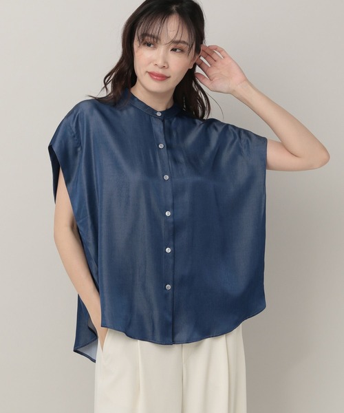 Elura(エルーラ)の「サラサラサマーデニムシャツ(シャツ/ブラウス・レディース・ライトブルー/ネイビー・MEDIUM/LARGE)」の6枚目の写真
