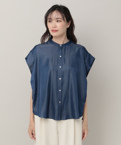 Elura(エルーラ)の「サラサラサマーデニムシャツ(シャツ/ブラウス・レディース・ライトブルー/ネイビー・MEDIUM/LARGE)」の11枚目の写真